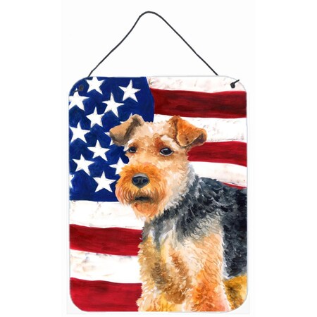Carolines Treasures Welsh Terrier Patriotic Wall or Door Hanging Prints BB9700DS1216